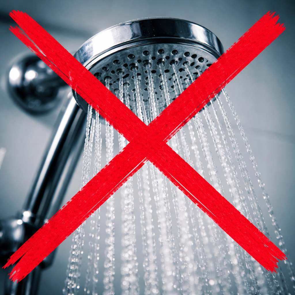 Do not wear hearing aids in the shower